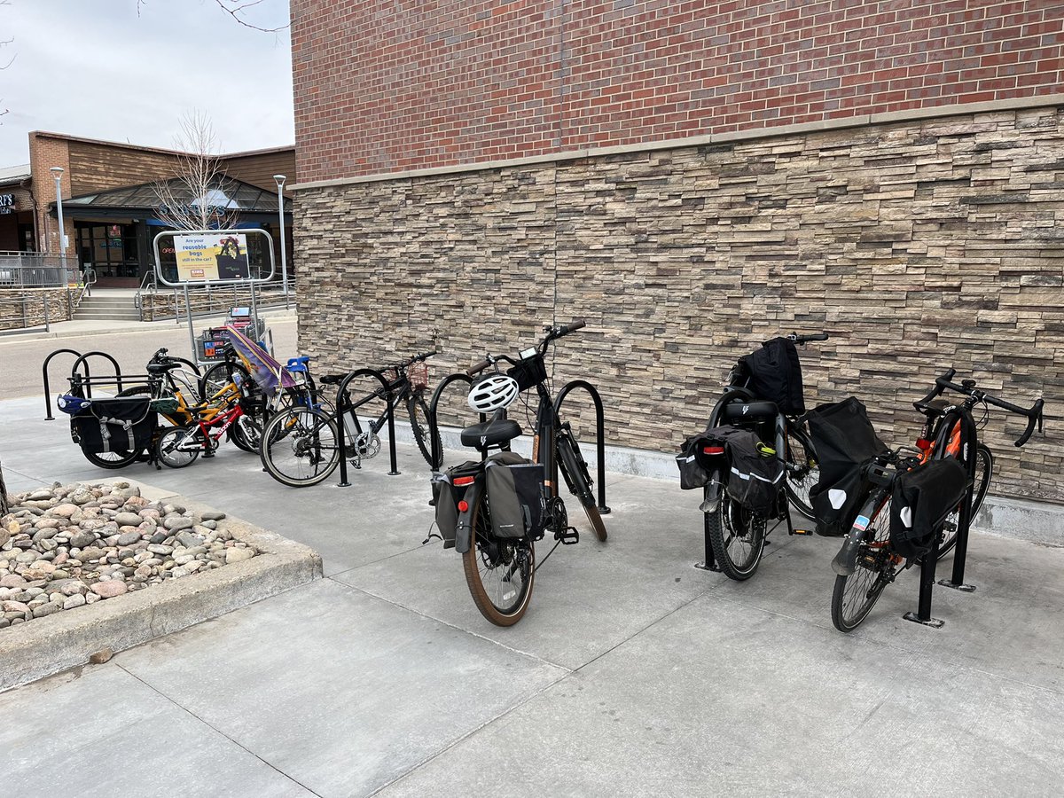 BikeChoir's tweet photo. A bit of good news in south Boulder: Table Mesa King Soopers got new bike racks! Some on east side and some on west side. https://t.co/RSF8abO7kO
