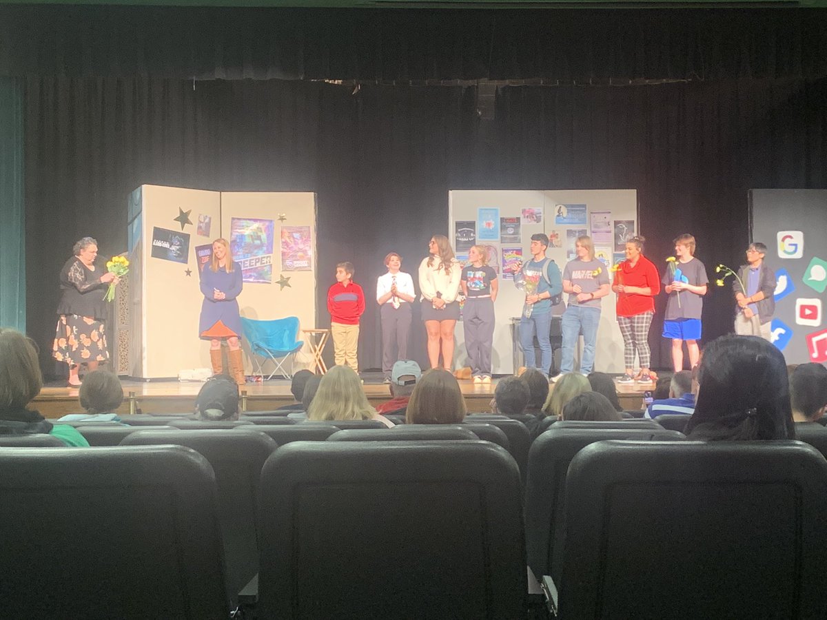 JSchmidtMC's tweet photo. Drama Club! What a fun performance this afternoon @MEADECOUNTYHIGH!

A S/O to our seniors and the heart and soul they deliver!

And a special S/O to Mrs. Corbin @joseyc, Asst Director, and Mrs. Lyons, Director! 
You are amazing @JudyDowellLyons and will be missed!

#WeAreMeade https://t.co/DphctB4cZO