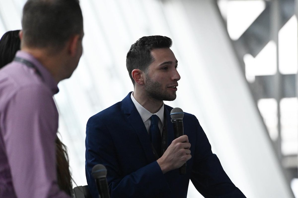 ZachGershman's tweet photo. Thankful to have had the privilege of being the Director of Marketing for the @PennStateSBC. The journey to putting on an in-person event was not an easy, but I'm so proud of this team. Plus, shoutout to @glenherold and @pamelam35 for the opportunity to talk sports betting #PS5BC https://t.co/MBFxuRulxe