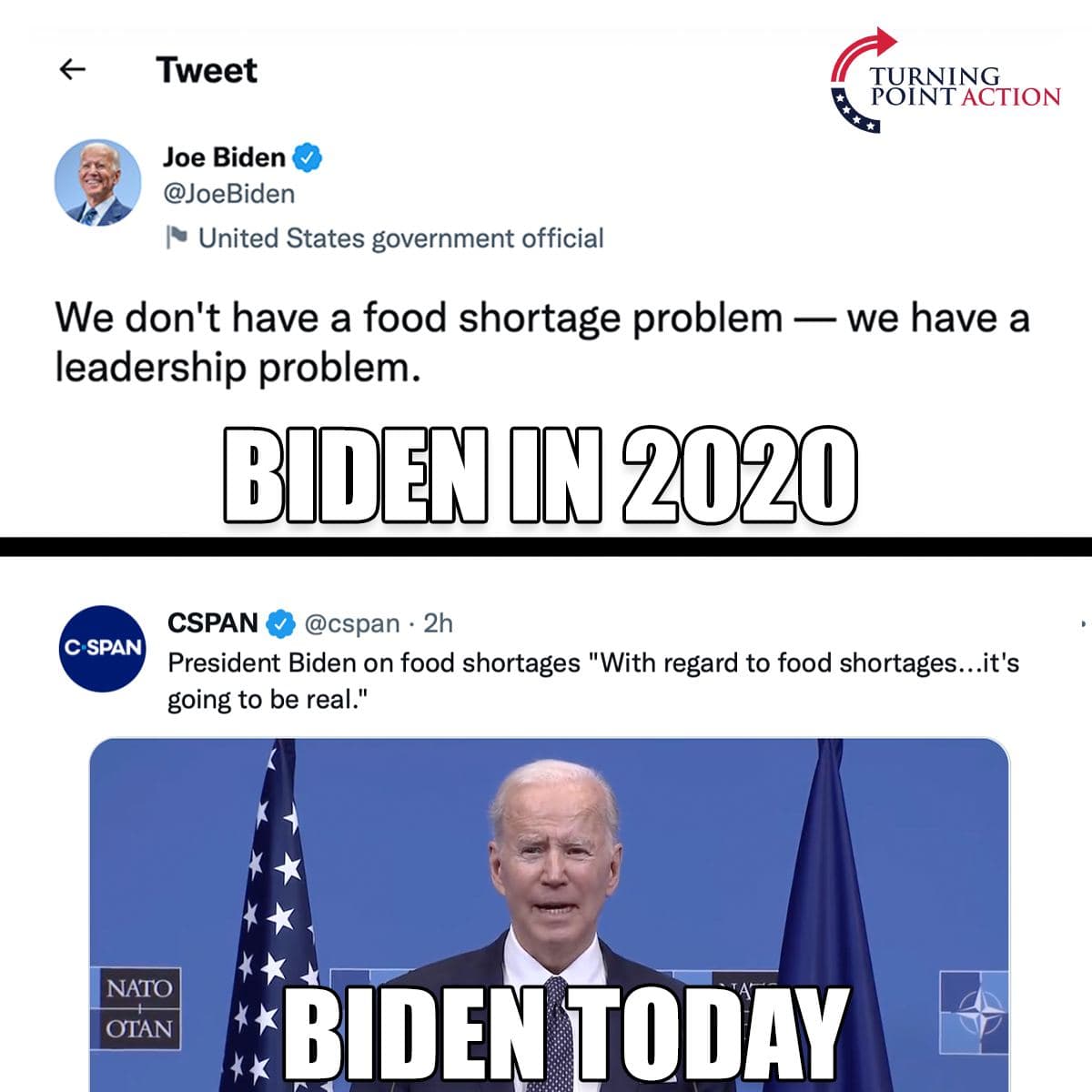 When the food shortages hit your grocery store be sure to thank a Biden voter 🤡