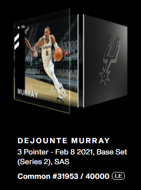 pucklum's tweet photo. I'm giving away a Dejounte Murray S2 40K to one lucky person who does all of the following:

✅Follow: @pucklum &amp; @panipuri66
✅Like + RT
✅Comment TS name &amp; provide one reason why my homeboy @panipuri66 shouldn't quit TS

This #NBATopShotGiveaway ends tonight (EST) https://t.co/r4Sj15rAhb