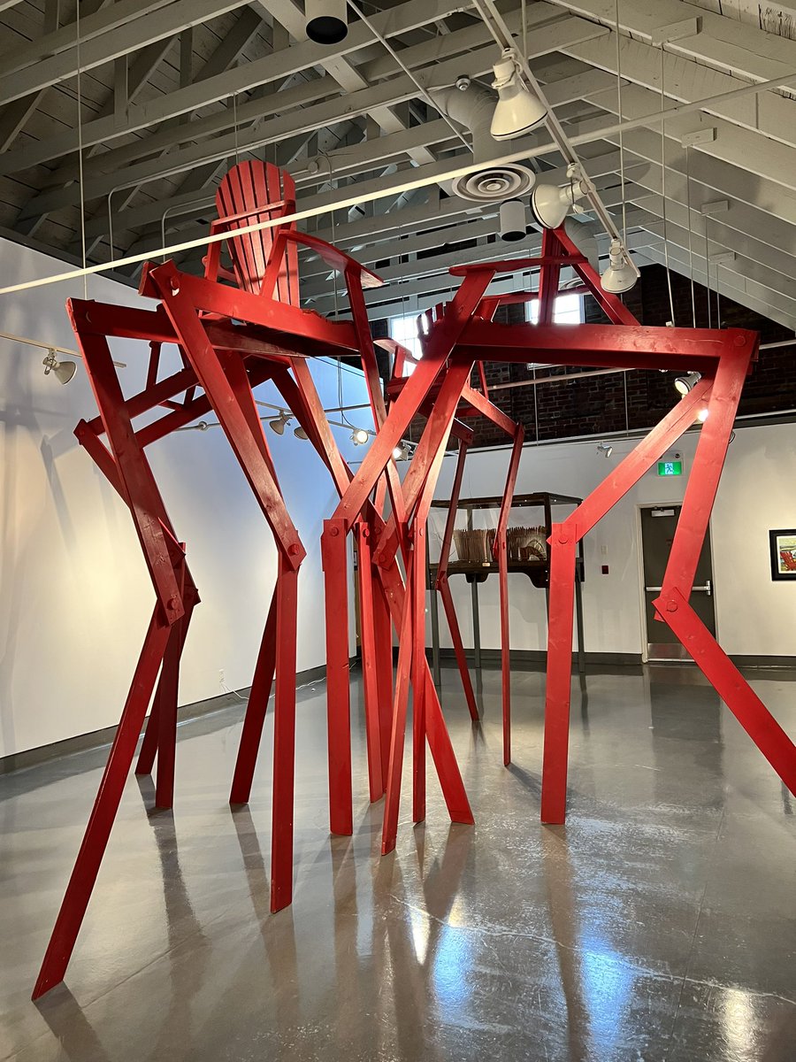 nottenloretta's tweet image. Out to see “Unpacking the Weekend” @TodmordenMills Exploring and “interrogating holiday routines and colonial narratives” in the words of artist @JohnNotten A fascinating exhibit worth a visit! @WCDSBNewswire