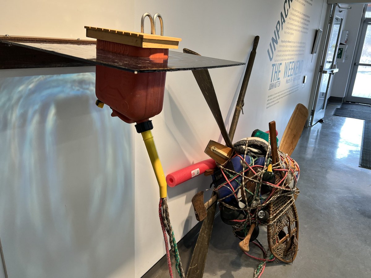 nottenloretta's tweet image. Out to see “Unpacking the Weekend” @TodmordenMills Exploring and “interrogating holiday routines and colonial narratives” in the words of artist @JohnNotten A fascinating exhibit worth a visit! @WCDSBNewswire