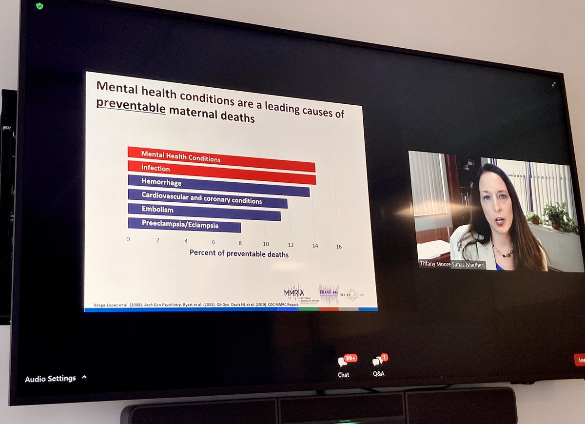 Perinatal mood disorders are a leading cause of mortality. 

1 in 5 birthing people suffer from these conditions and 75% of those who screen positive go untreated. 

We can do better. Congress must support #HR7073/#S3824, the #IntotheLight Act! #CLC2022 <a href="/mooresimast/">Tiffany Moore Simas</a>