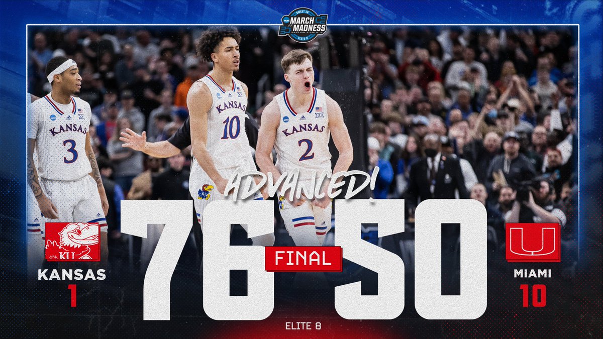 *clears throat* Your Kansas Jayhawks are GOING TO THE FINAL FOUR 🙌