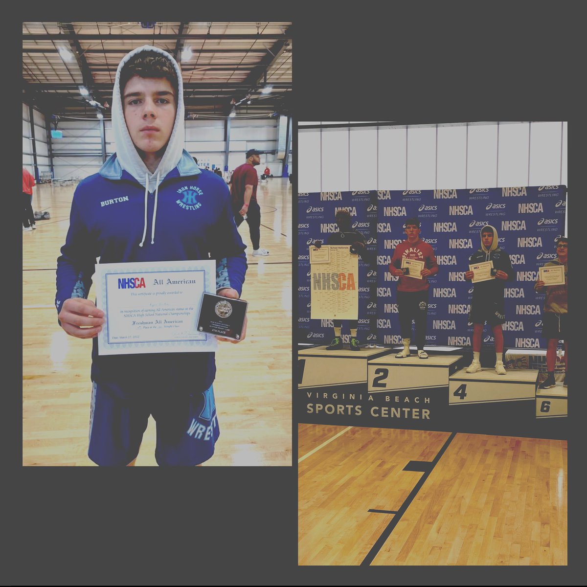 Congratulations to Ryan Burton for taking 4th this weekend at the NHSCA Freshman Nationals! He went 6-2 on the weekend and had some tough battles along the way. It’s the off-season work that builds in-season champs. Keep up the good work Ryan! #Frosh #dpspartanwrestling