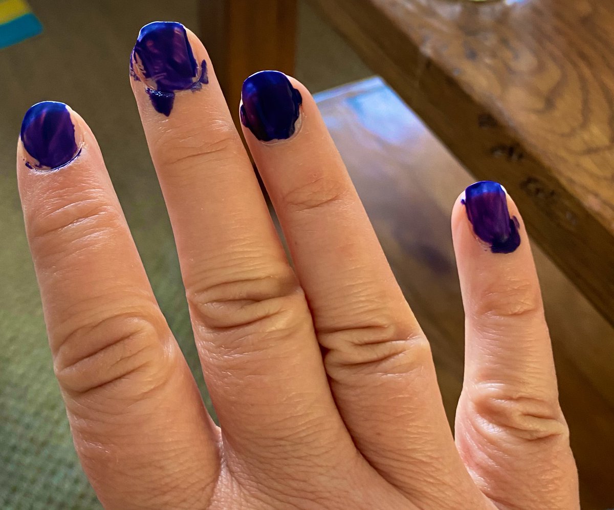ChemEm78's tweet photo. Have seen lots of lovely Mother’s Day gifts online today. My girl proudly gave me a manicure in my favourite colour and made me lunch - truly spoiled! https://t.co/YV4YcPiMWQ