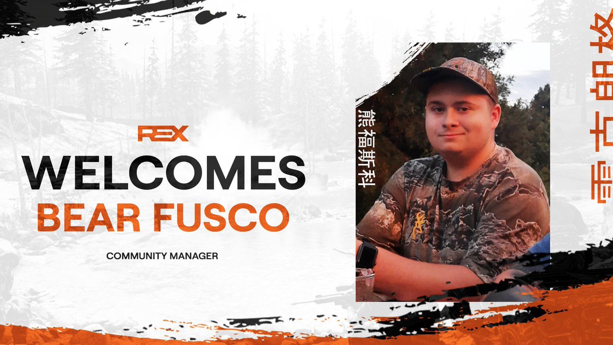 ReXClanGG's tweet photo. Good afternoon! ☀️🧡

We are proud to welcome @BearFuscoGG as our newest community manager! 

We are excited to work alongside him! Exciting community events are to come in the near future! 😳🧡

#WeAreReX ⚫️⚪️🟠 https://t.co/xbm67LgAzH