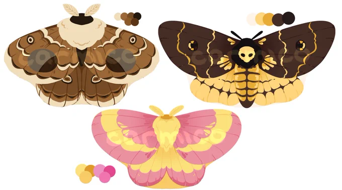 finishing up the art for the other moth bags!! 🦋✨suuuper excited for these samples~ https://t.co/uk5pRCqgS0 