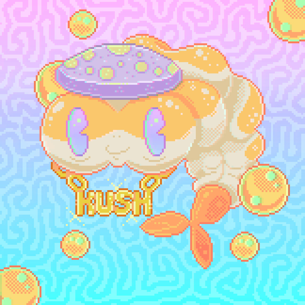 MetaMushrooms's tweet photo. @RealTheoryArt PacMan eyes and KUSH Bling are some of the finer points of keeping it REAL. @hotshrimpnft #NFTheory #NFTu https://t.co/0yGM6YnQNr
