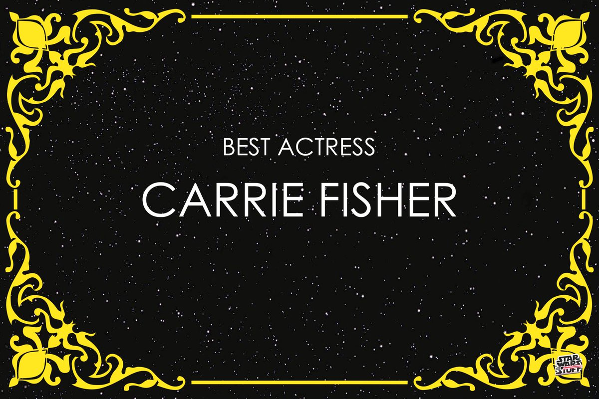 starwarstufff's tweet photo. BEST ACTRESS - CARRIE FISHER
#SWOscars https://t.co/ojt4bgAV1D