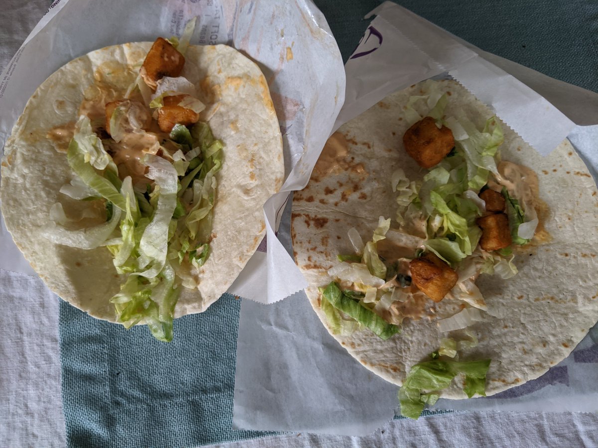 bluegreg's tweet image. Only four potatoes per taco?  I guess that's what happens when #inflation arrives at @tacobell