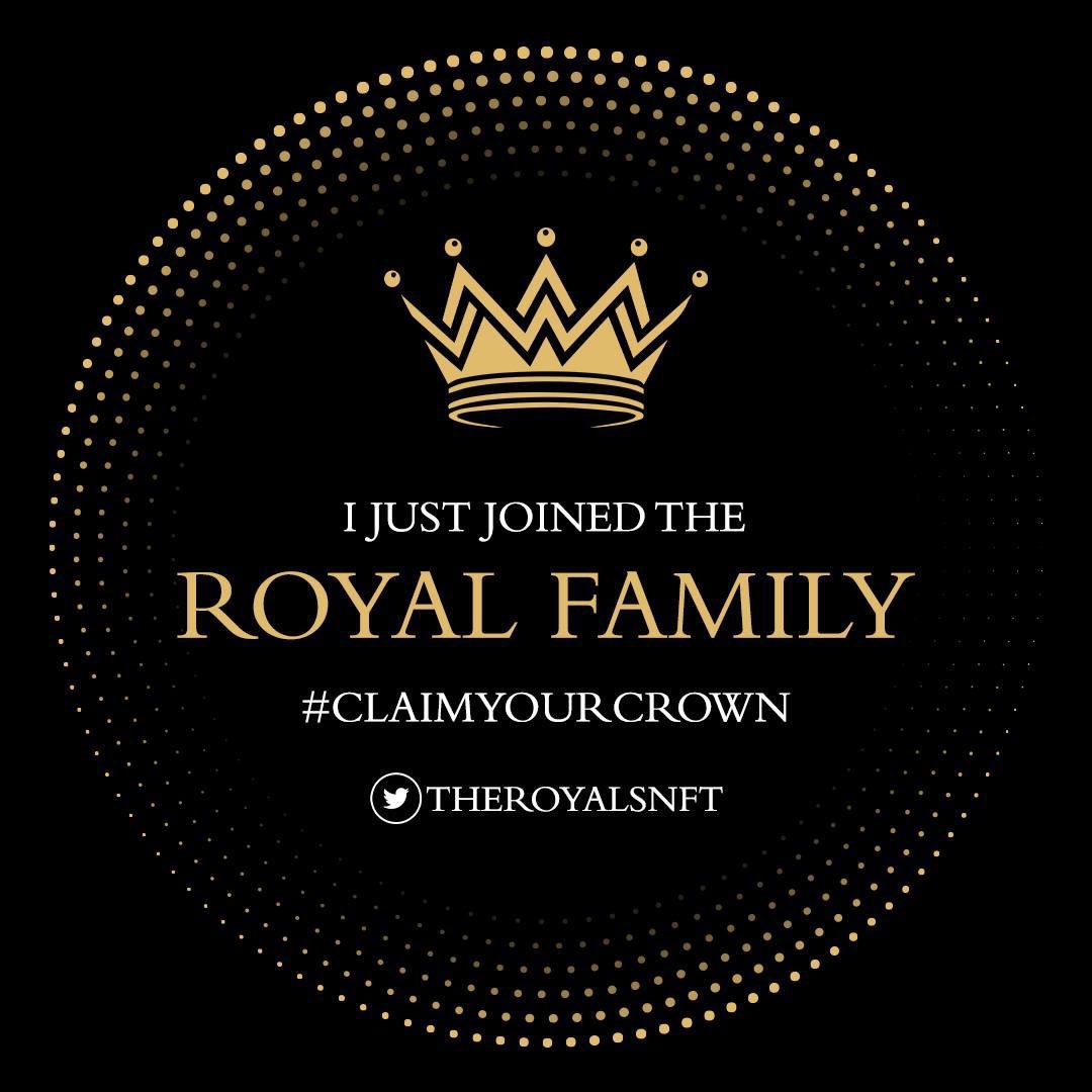 It’s official!!!  @TheRoyalsNFT #WeAreRoyals #claimyourcrown