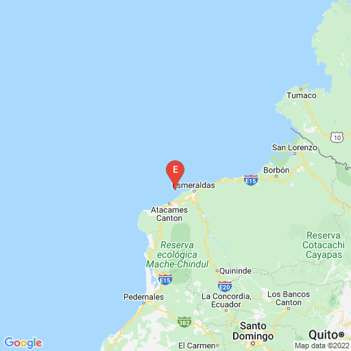 #SISMO ID: igepn2022gaxb Revisado 2022-03-27 15:51:11 TL Magnitud:4.6 Profundidad: 10.59 km, a 12.96 km de Atacames, Esmeraldas,Latitud: 0.9752 Longitud:-79.7992 Sintió este sismo? Repórtelo! en bit.ly/3uAzMZl