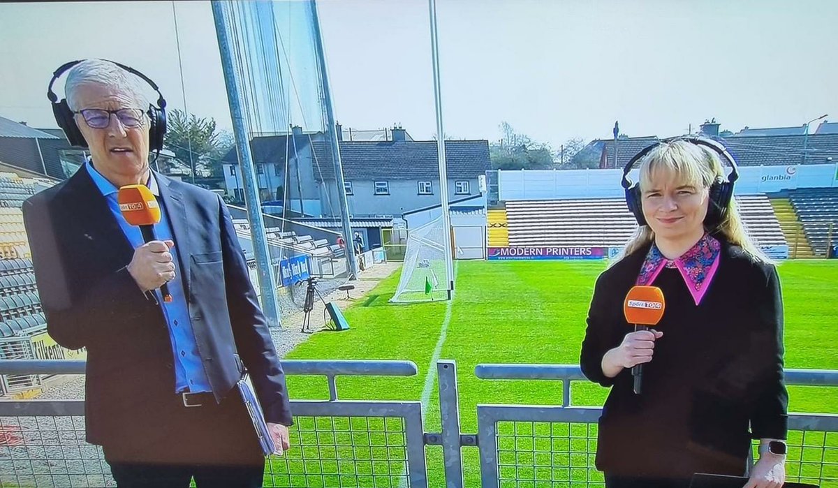 sorchafurlong's tweet photo. What a last day of League football!

Super team effort by all at @nemetontv @TVM_ie agus @SportTG4 to bring the drama!

Bad day for the Leinster football... Great day for Monaghan and especially Jack McCarron! 

Thanks @rasa_by for my beautiful handmade collar 🤗 https://t.co/ztSeNIS3DY