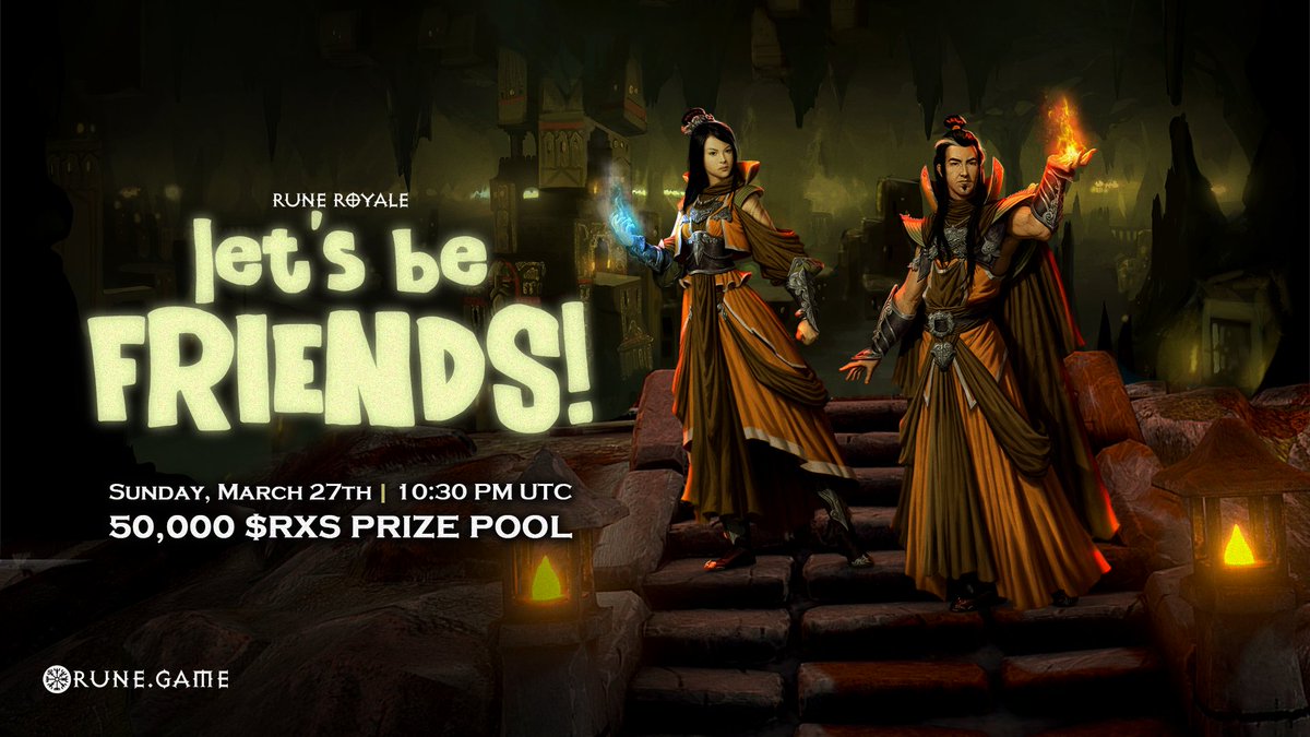 Rune_PH's tweet photo. โณLess than an hour remaining until Rune Royale: Let's Be Friends!
This will be our third monthly tournament for #RuneEvolution๐ฒโ๏ธ
Make sure you've crafted your entry ticket here if you want to participate: ๐
https://t.co/sjR5DFBROJ
$RUNE $RXS #Metaverse #MMORPG #Tournament https://t.co/ODq3xatneh