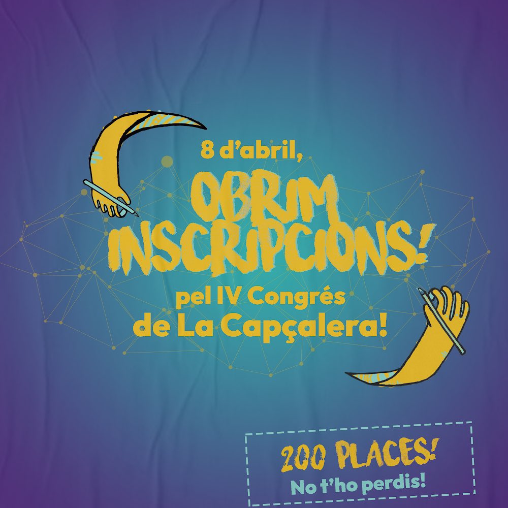 📆 8 d’abril obrim inscripcions!