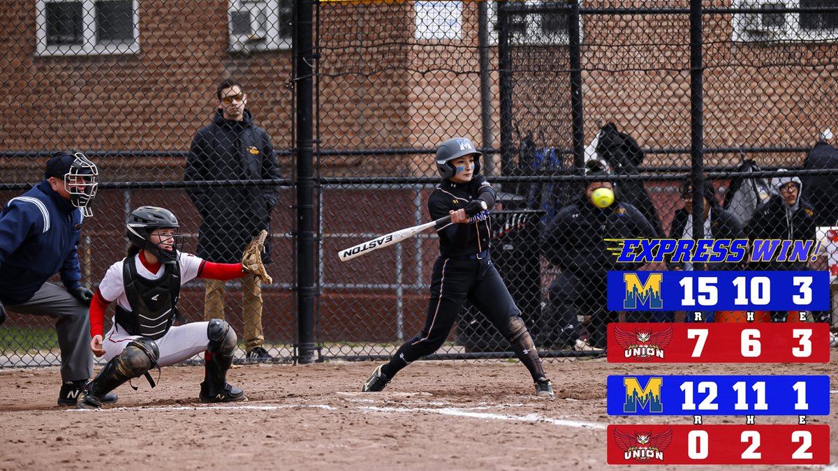 MonroeExpress's tweet photo. @mcexpresssb makes it 3⃣ straight victories with a Sunday afternoon sweep of Union County College, 1⃣2⃣-0⃣ and 1⃣5⃣-7⃣!

Express score 2⃣7⃣ runs and collect 2⃣2⃣ hits both games today!

#AllAboard 🚆 @NJCAASoftball https://t.co/7DYssHIv53