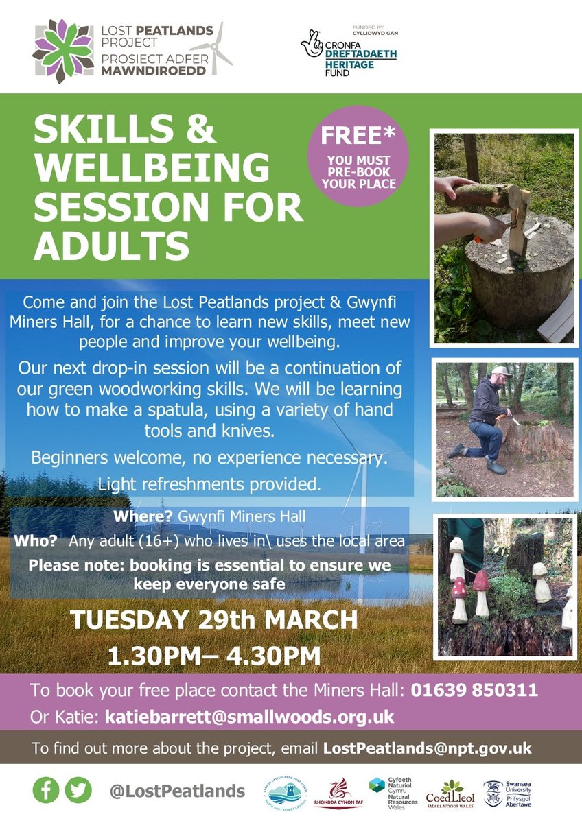 Join us at the Gwynfi Miners Community Hall for another skills and wellbeing session. Apart from learning new skills you have the opportunity to meet new people. These sessions will fill up quickly so please book your space asap.