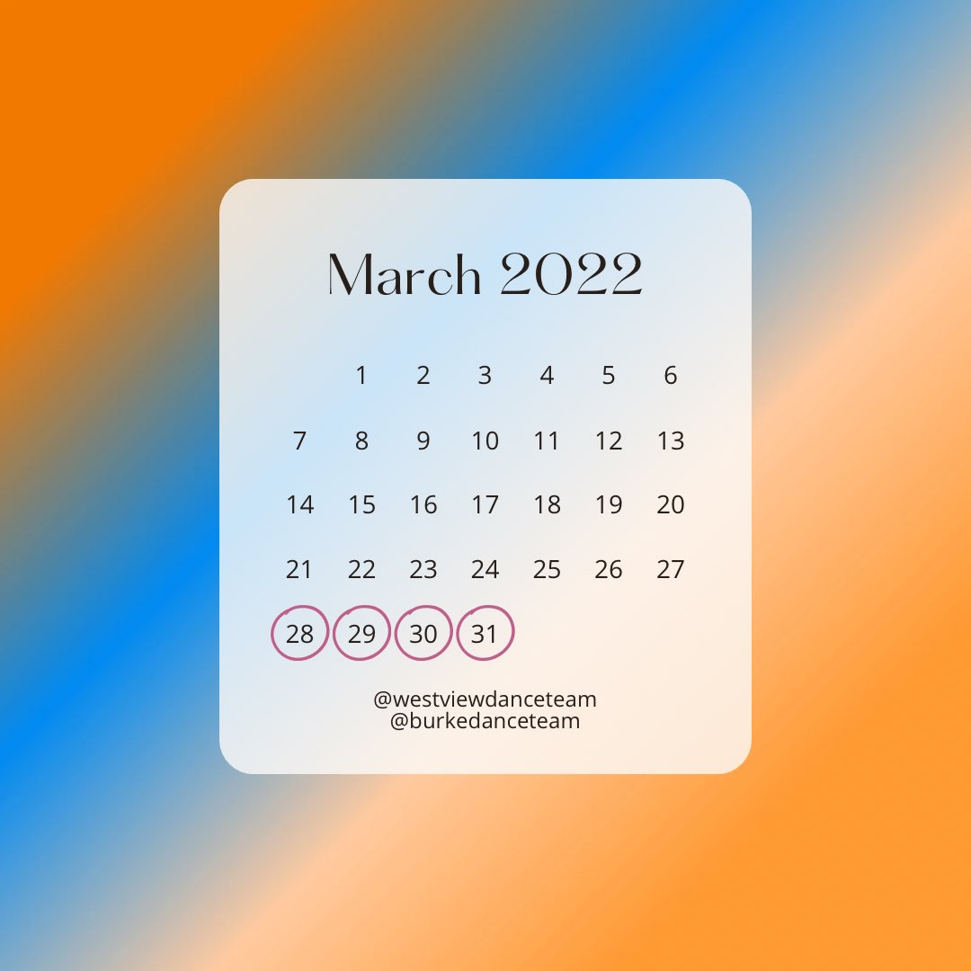 Attention! 📣 Burke and Westview Dance Team tryouts start tomorrow! 🐾

>> 5pm @ Burke High School 
*Bring all your required paperwork*

We can’t wait to see you there 💙