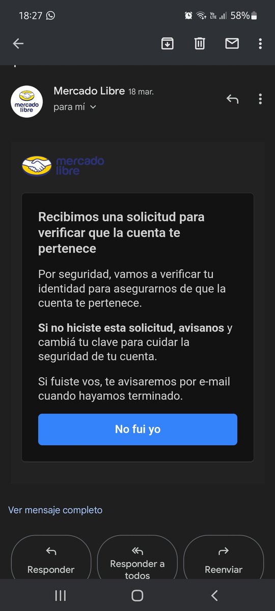 GussEtcheverry's tweet photo. @ML_Ayuda @Mercadolibre Augus2713, ese es el último mail que me mandaron y nunca mas tuve respuesta https://t.co/tHoEbKvh7n
