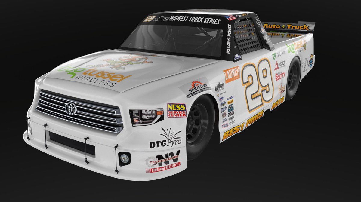 BrandonDhuey's tweet photo. @LAUNCHfilm has been hard at work creating content for the @bugtusswireless #29 @ToyotaRacing Tundra Midwest truck series https://t.co/VItCrAmQ04