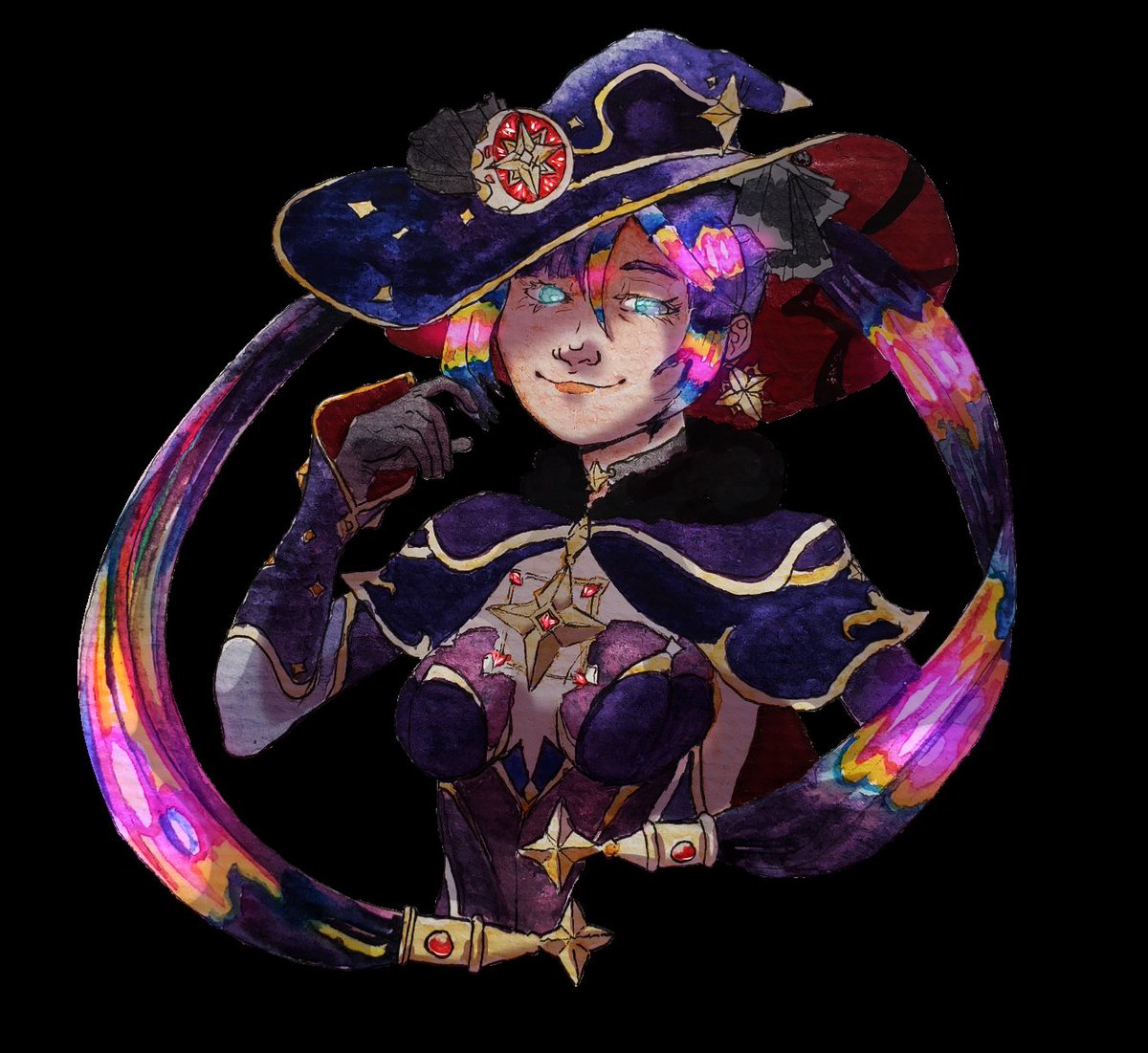 WheelsPossum's tweet photo. Mona from #GenshinImapct as I'm painting all the playable( and some unplayable) characters from the game. Who should I paint next?

#fanart #sticker #mona_genshin_impact #art https://t.co/1i7YZfS8hq