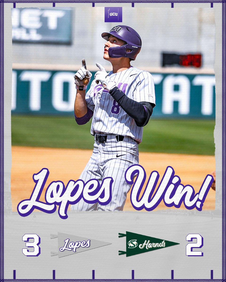 GCU_Baseball's tweet photo. That's a winner! Lopes take the series. #LopesUp https://t.co/kHIyIvkwny