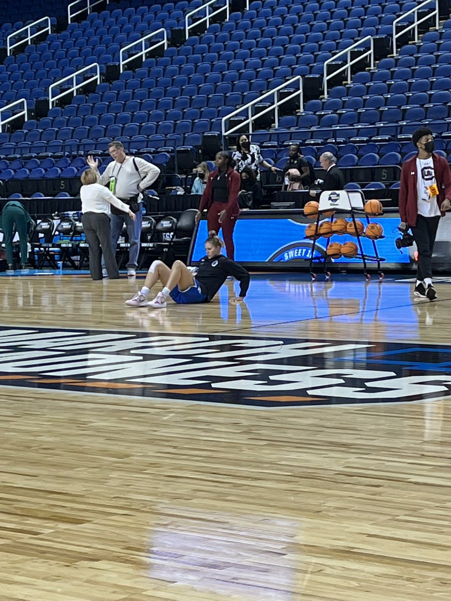 Saint Peter’s isn’t the only underdog playing today as Creighton WBB look to take down top-ranked SC.

Friday’s hero Morgan Maly getting ready.

Tipoff is 7 E.T.