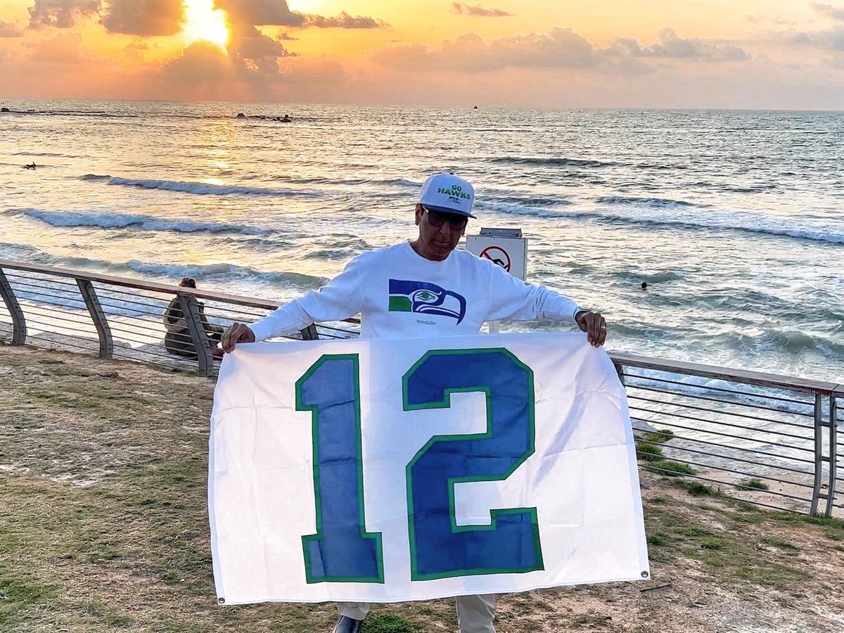 captainseahawk's tweet photo. Doing that @Seahawks @12s thing in Israel/Palestine. #djdallas #seahawks https://t.co/5tGE0oZIg9