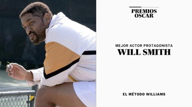 #Oscars  | El Premio a Mejor Actor Protagonista es para... Will Smith.                  Después de la madriza a ganar.