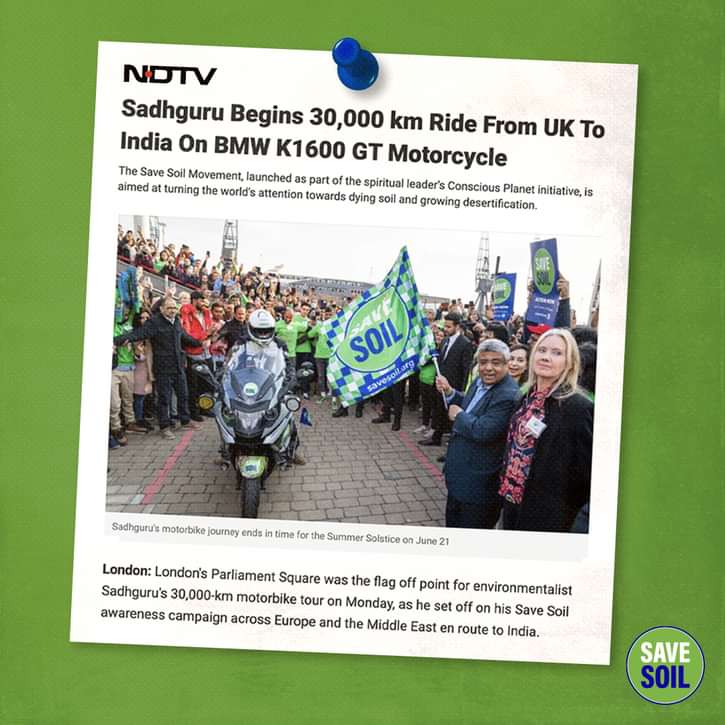 tulikaverma1's tweet photo. #SaveSoil #ConsciousPlanet 
#Sadhguru #JourneyForSoil 
The #SaveSoilMovement finds widespread media coverage in both print and online publications.
🙏🙏 Let's make it happen https://t.co/E1lZdkD3rB