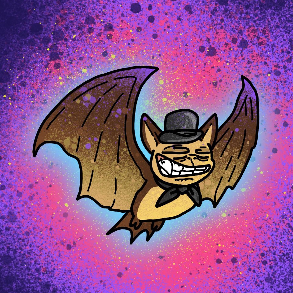 CryptoBatzNFT's tweet photo. Looks like the @frankynines 1/1 SupBat had a taste for some ape blood 🩸🦧 🧪 https://t.co/i64QYrmxru