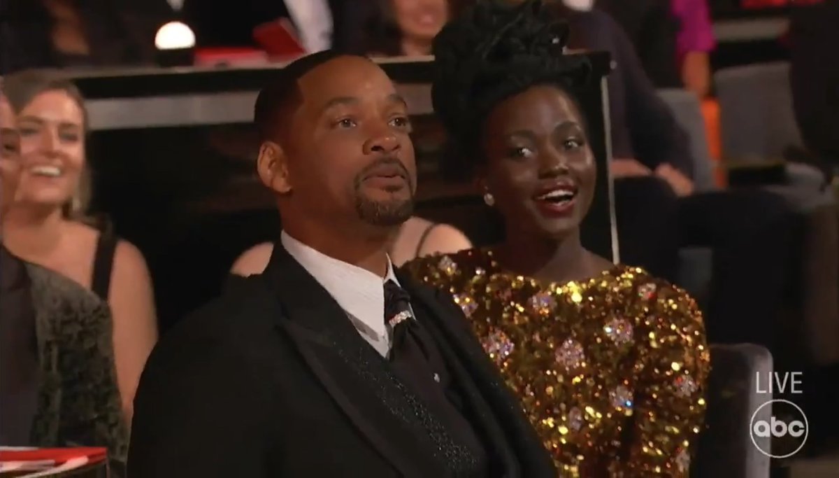 needy_nurse's tweet photo. My face thinking it was all a joke. Until it wasn’t #Oscars #Oscars2022 https://t.co/S0S65d7TNT