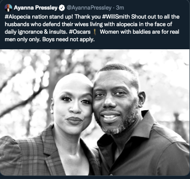 grace_panetta's tweet photo. Just-deleted tweet from Rep. Ayanna Pressley #mapoli #Oscars https://t.co/gGFlStTQ3D