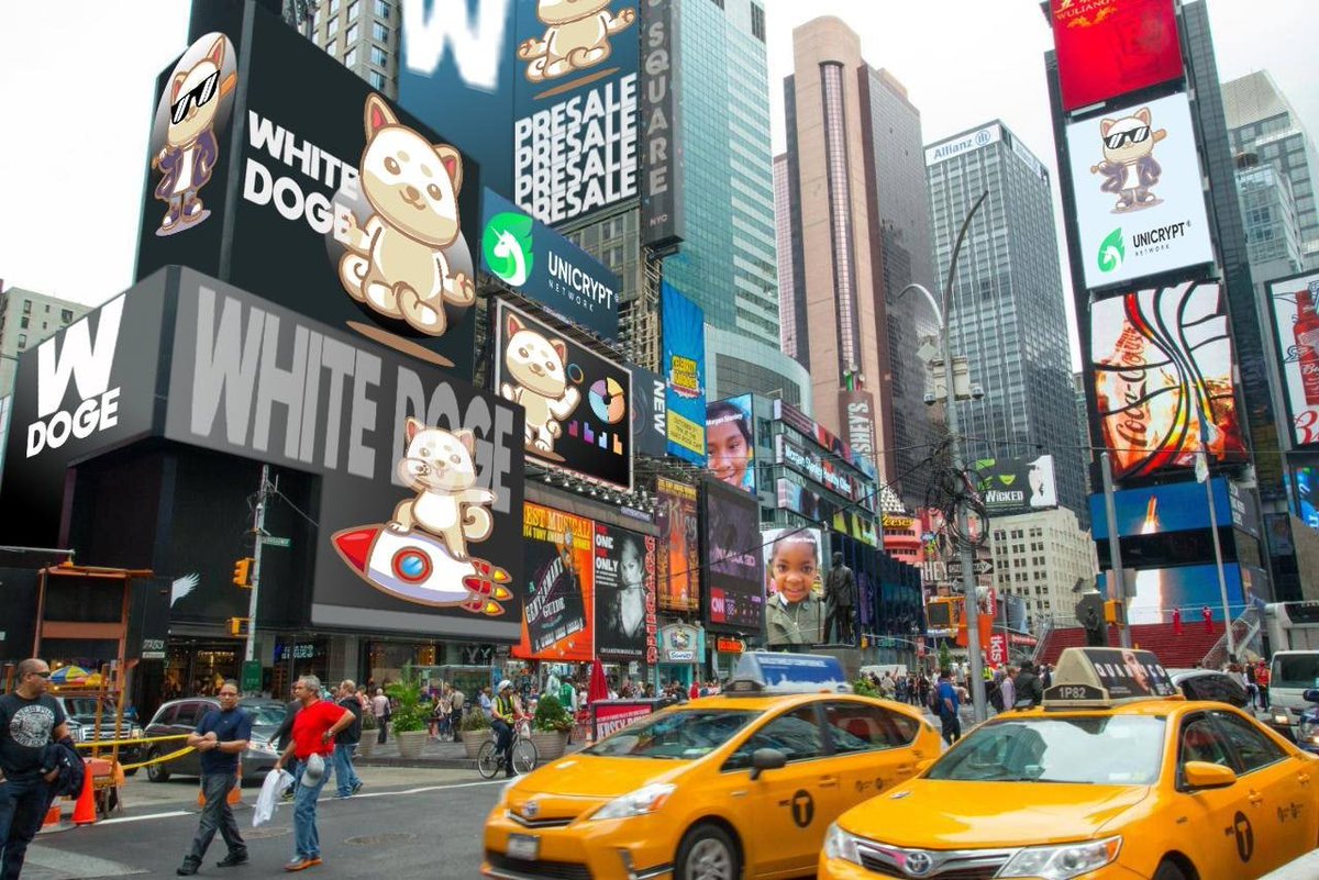 WhiteDogecoin's tweet photo. We plan to be looking for available Times Square during the project marketing and appearing in people's eyes ! #WhiteDoge 💫

(This is just a model, not the actual location) https://t.co/4yMM62ojEu