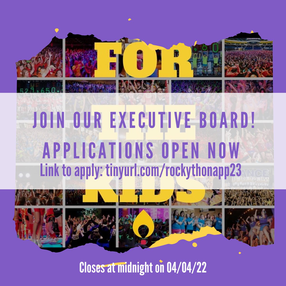 Love RockyTHON? Come join our executive board. We have multiple positions open and would love to see you apply!