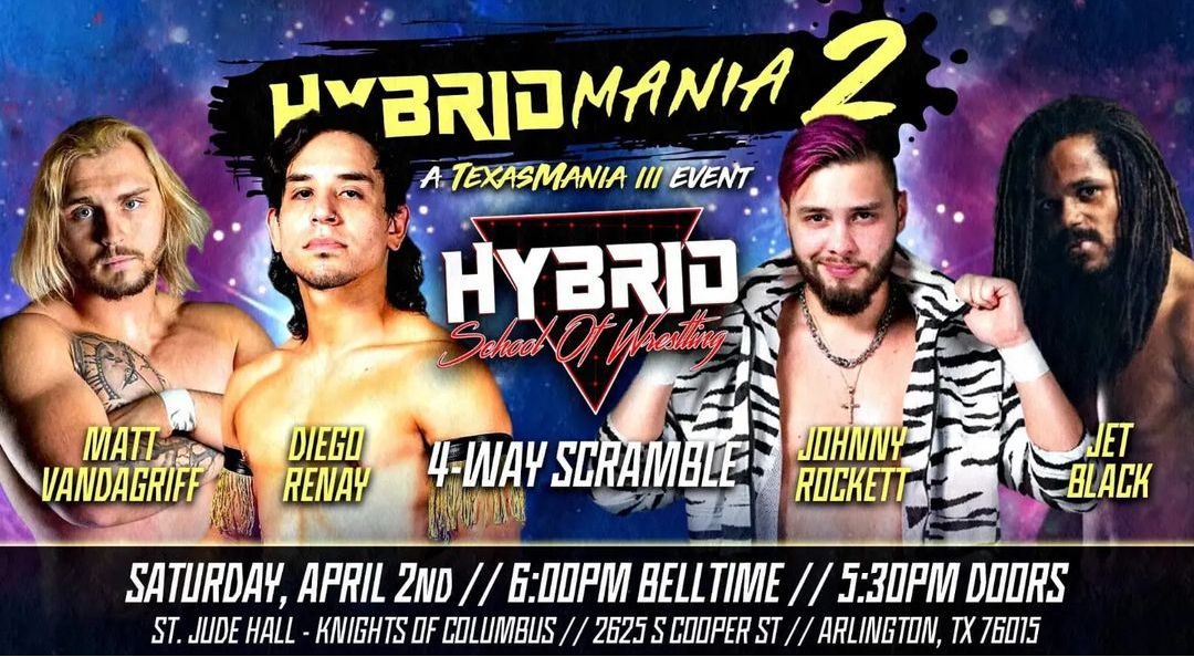 This Saturday in Arlington Tx @hybridsow presents #Hybridmainia2 🤘🏼your looking at a Show stealing match! Wrestling fans get your tickets, This is the show you need to be at!!🚀

eventbrite.com/e/hybrid-mania…

#Excellence #prowrestling  #wrestlemainia38 #hybridschoolofwrestling