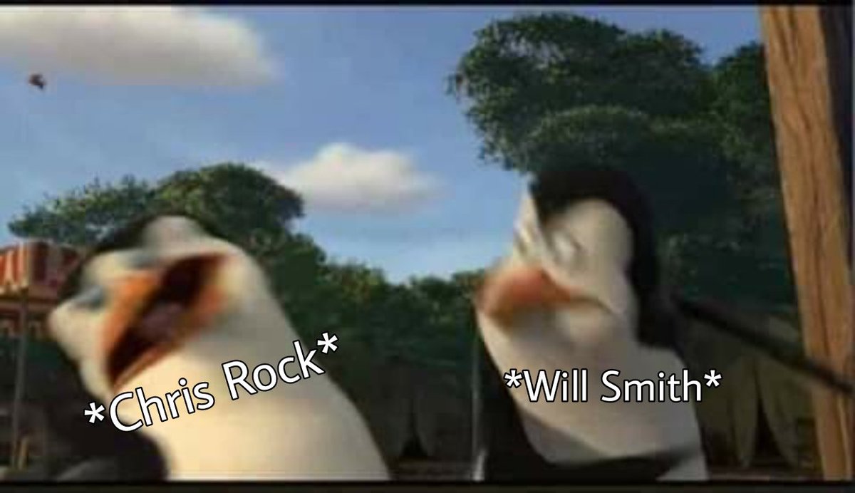 silkverrr's tweet photo. Meme hecho en 1 minuto de lo que pasó con Will y Chris en los #Oscar https://t.co/54E0UfrONC