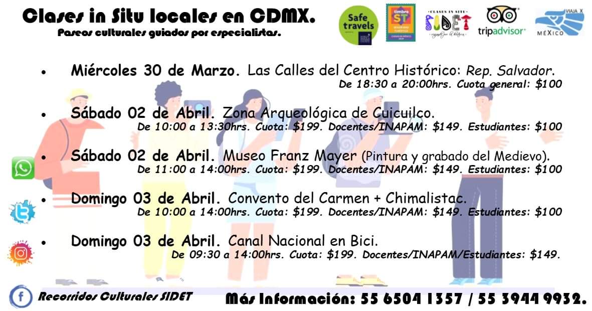 TE ESPERAMOS! 
INFO: 55 6504 1357 y al 55 3944 9932.
Whatsapp direct: wa.me/5215565041357

También en: recorridosidet@gmail.com
Síguenos y coméntanos en:
Facebook:
facebook.com/ViajesSIDET
Instagram:
instagram.com/viajessidet/

PREGUNTA POR NUESTRAS OFERTAS Y PROMOCIONES!!