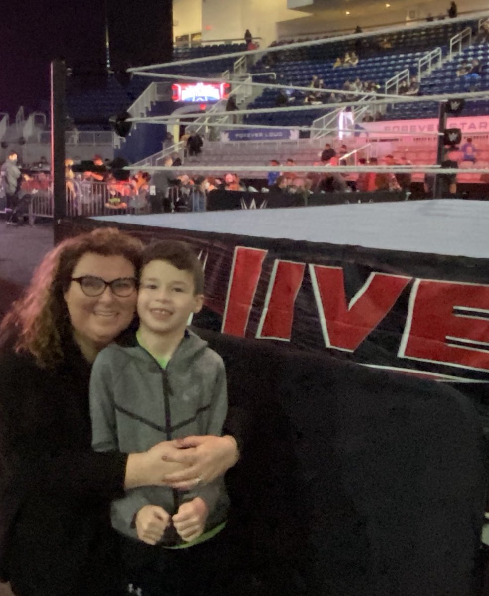 Taking my son’s to our 1st <a href="/WWE/">WWE</a> LIVE event #WWEToronto #momlife #boymom