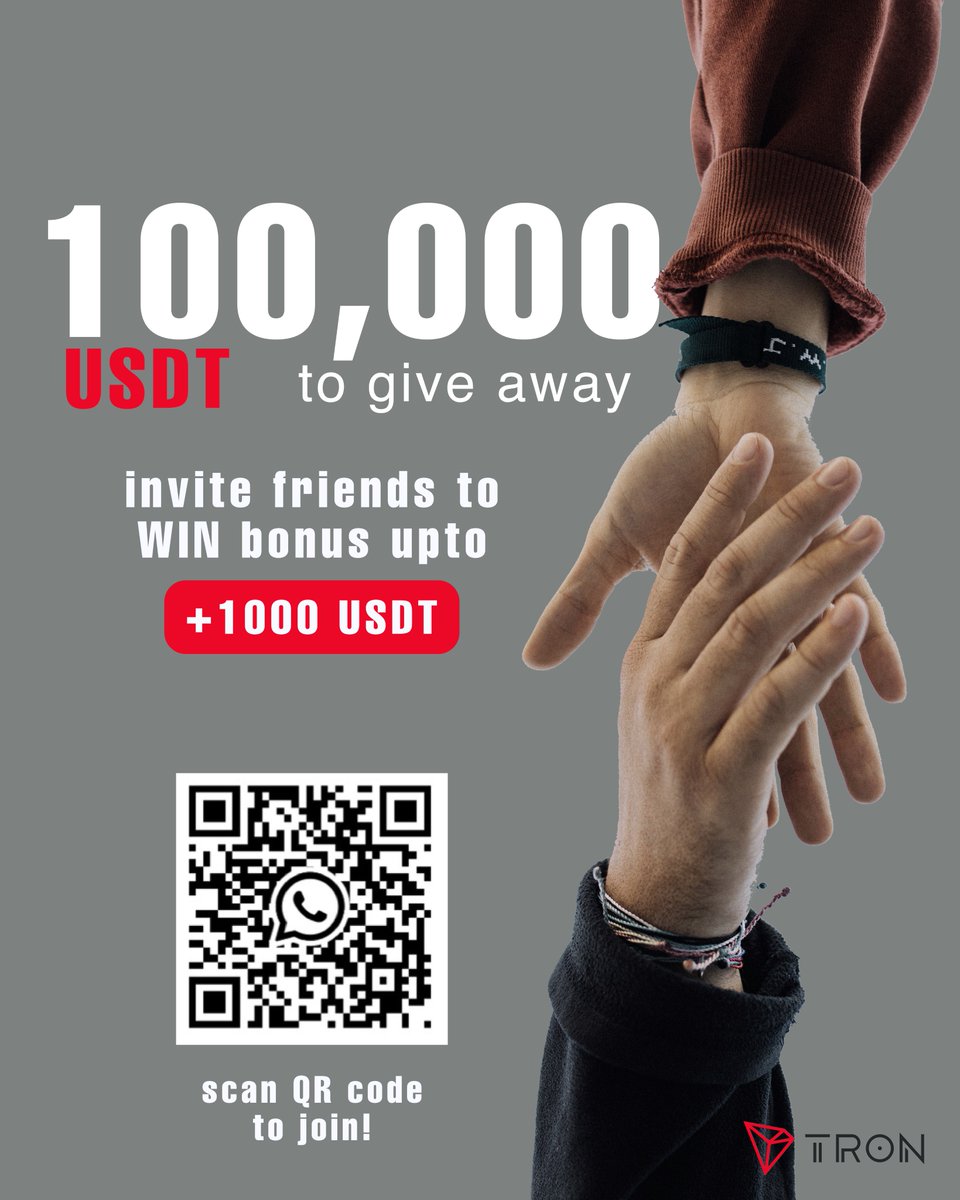 DanaJohn01's tweet photo. 100,000 USDT Giveaway! Become one of Tron's member by introducing Tron's products to new customers. Get +10 USDT gift when you get customer registered and deposit in Tron's Wallet. The more members you have, the more USDT you get. DM now to get started. https://t.co/yvjcZ3nnli