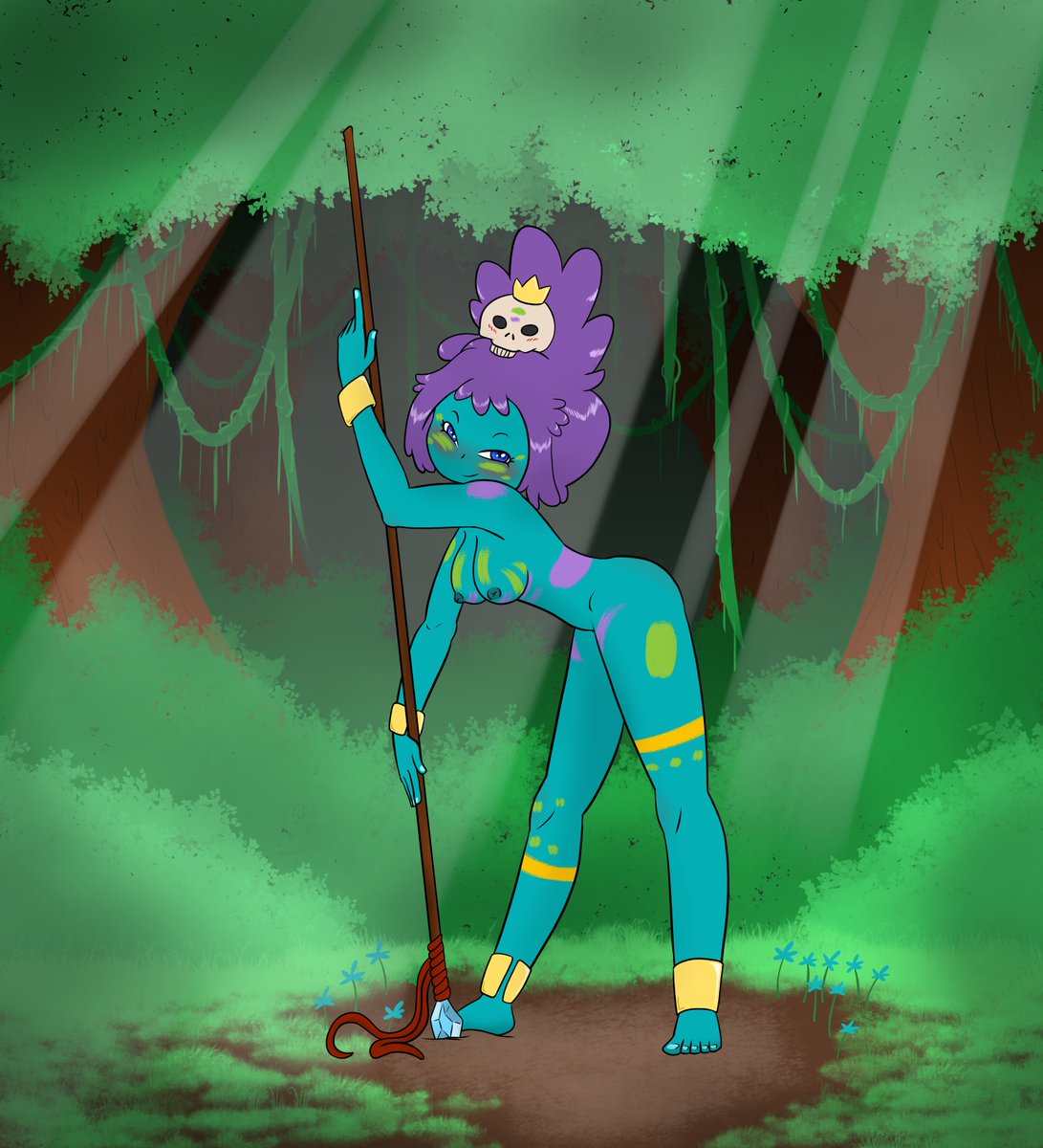 Whitebats1's tweet photo. In the Jungle, the Quiet Jungle~
Jungle Princess Waits

#nsfw #JunglePrincess #adventuretime #nude https://t.co/nAizV5y38M