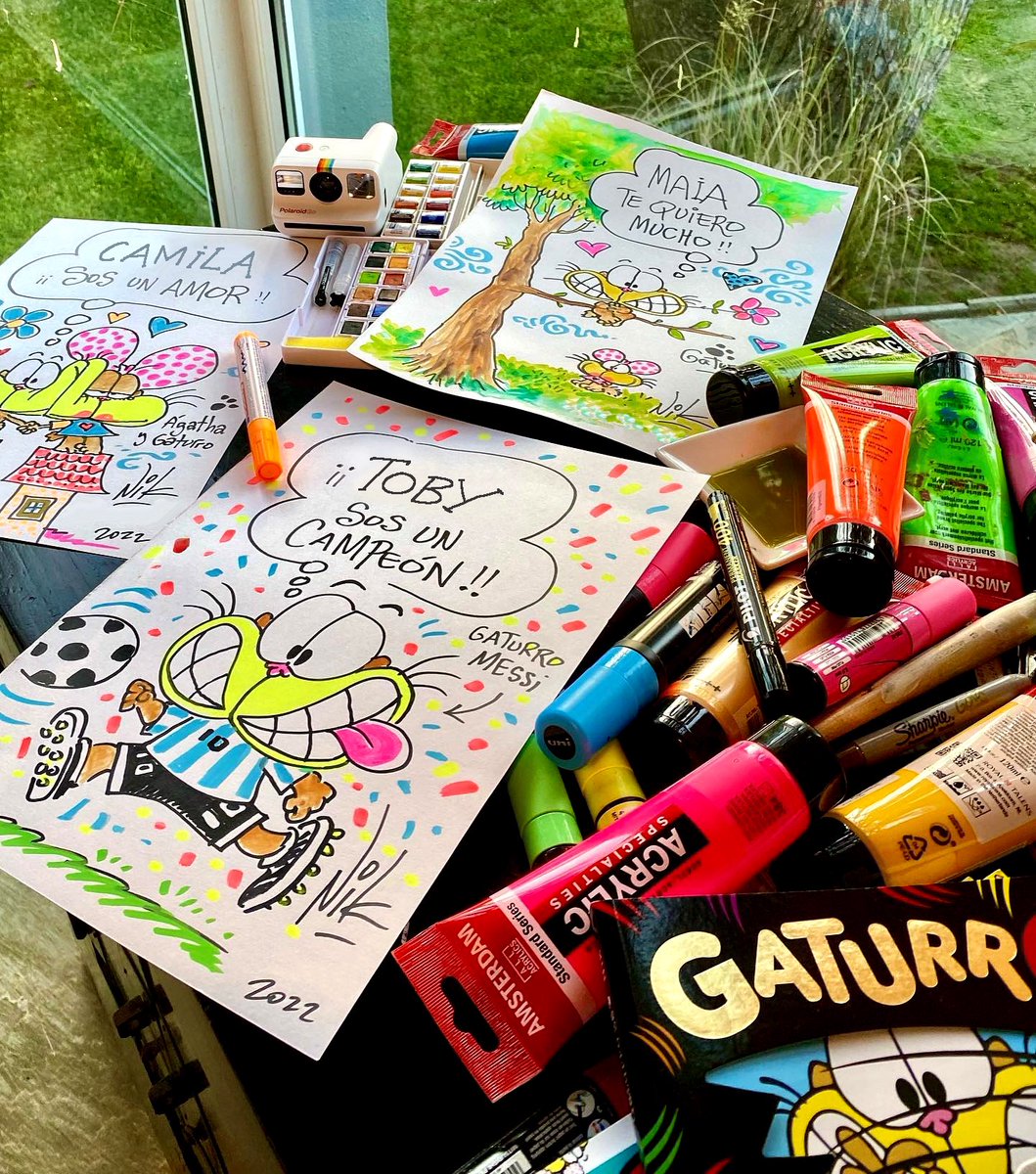 Nikgaturro's tweet photo. Hoy estuve toda la tarde dibujando!!! Dale Like, dejá tu nombre de pila, y sorteamos 10 dibujos con tu nombre!!! Sí?? Dale!!!! https://t.co/ePdNHseDZY