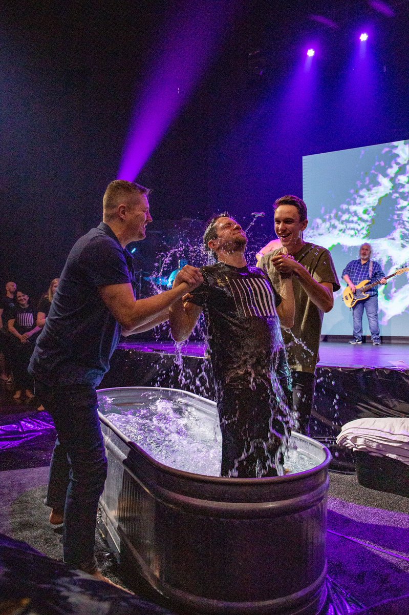adamweber's tweet photo. This never gets old.

79 people took a step of faith today &amp; got baptized. 

Thank you Jesus! https://t.co/HJVElSKEFA