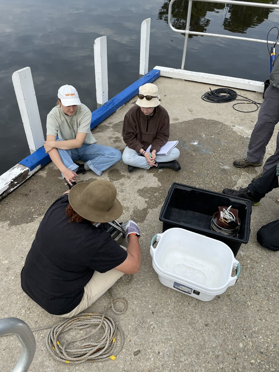 Sally giving the demonstration on how to not lose your fingers in the Ponar grab. Safety first for our worlds best enviro scientists #environmental #science