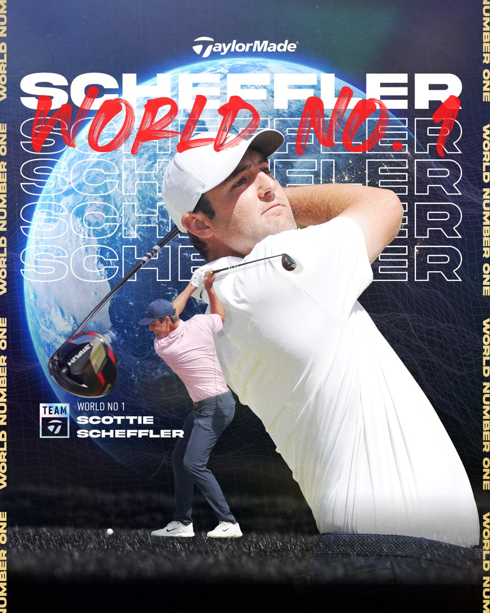 TaylorMadeGolf's tweet image. Scottie's on top of the world. 🌎 #TeamTaylorMade