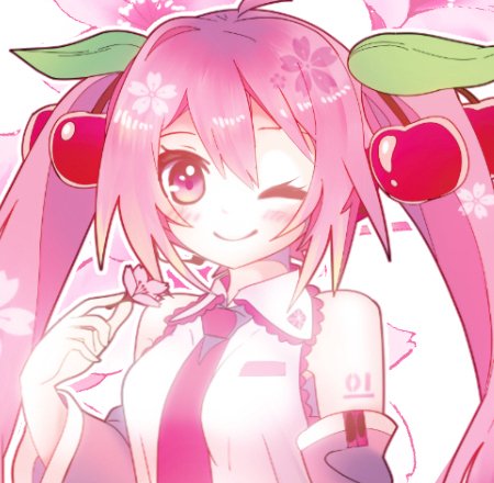 初音ミク ,桜ミク 「春はやっぱり桜ミクさん🌸 」|milktea＋のイラスト