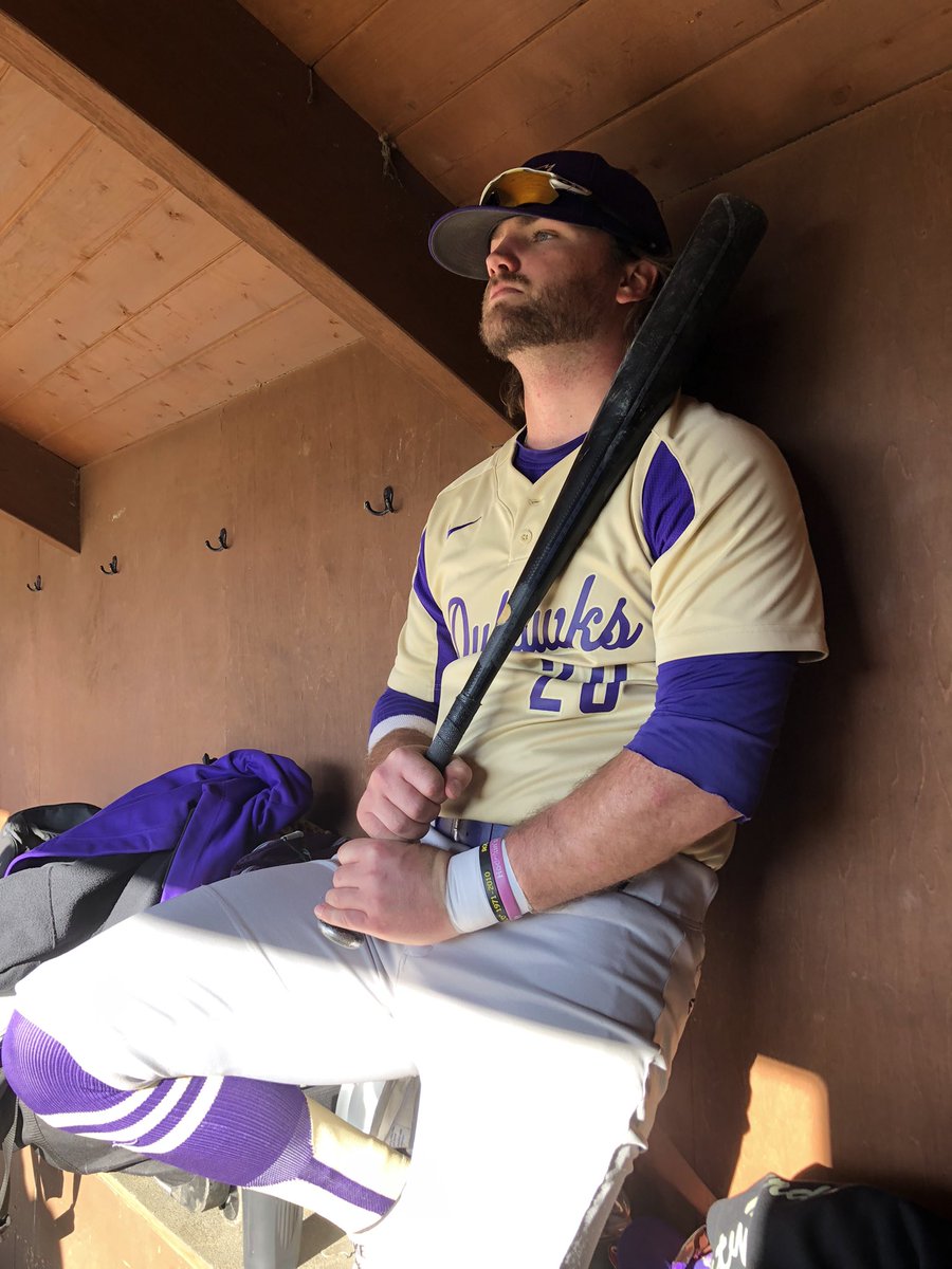 LorasBaseball's tweet photo. The first player to be 3x Player of the Game, the Wohlerbear @ryanwohlers7 
3 for 3, 1 BB, 1 HBP, 3 Dongs, 6 Ribbies, 4 Runs, and luscious hair for our 2-Way Superstar https://t.co/EFrwYFW3jF