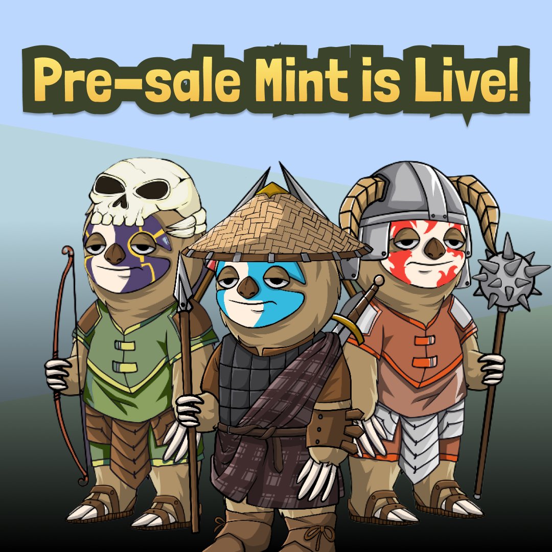 SlothWarriors's tweet photo. Pre-sale Mint is live for WL! 🦥
💲Mint price is 0.04 ETH
 
🚨Only use https://t.co/fUg27A4nef (do not click on any other links and never click links from DMs)
 
Join in on our discord channel for any questions: https://t.co/5zDwCPW0HZ
 
#NFTMint https://t.co/d4EyBLDt0q